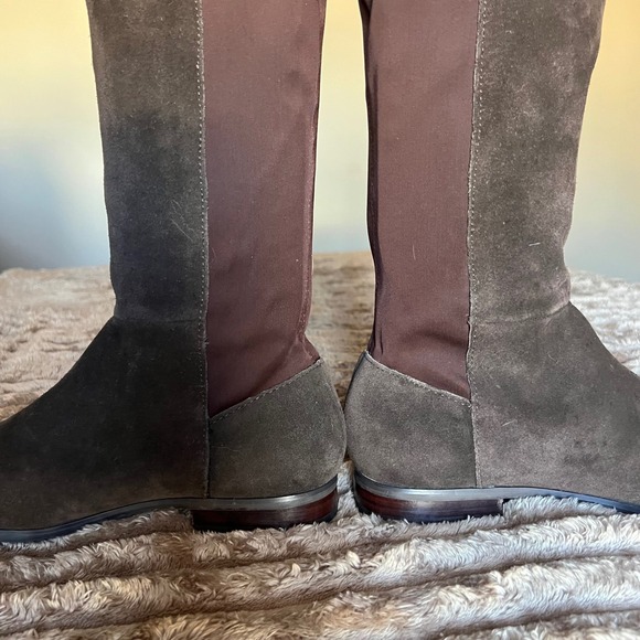 Chinese Laundry Radiance Brown Suede Stretch Over The Knee Boots Women 7 37.5 - Picture 4 of 16